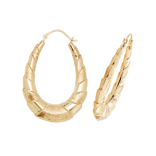 9Ct Gold Creole Earrings ER403