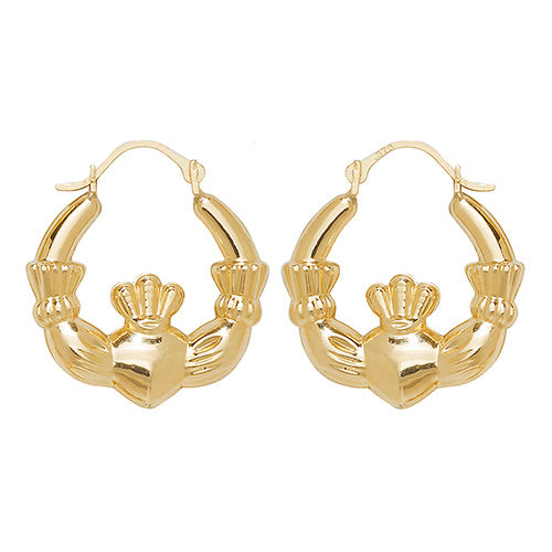 9Ct Gold Claddagh Earrings
