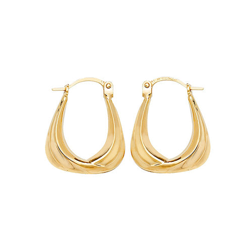 9Ct Gold Creole Earrings ER579