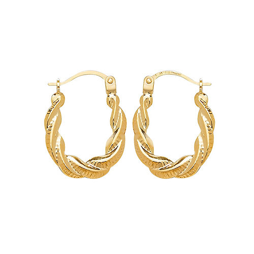 9Ct Gold Creole Earrings ER618