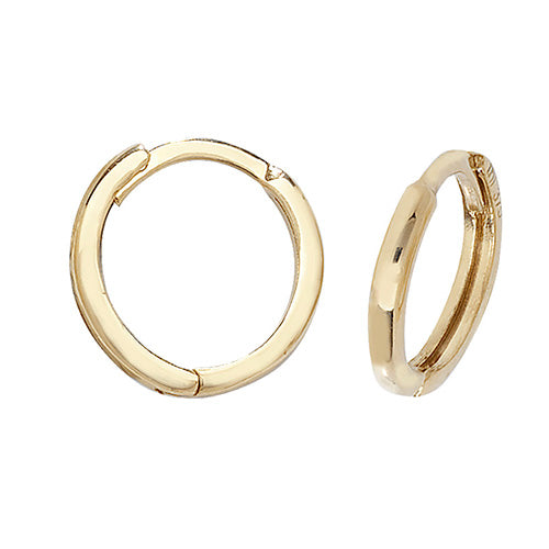 9Ct Gold Wave Hinged Sleepers ES160 Delan Jewellery