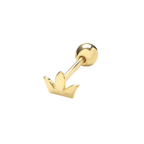 9Ct Gold Crown Cartilage Stud - ES1914