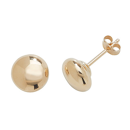 9Ct Gold Button Studs - ES404