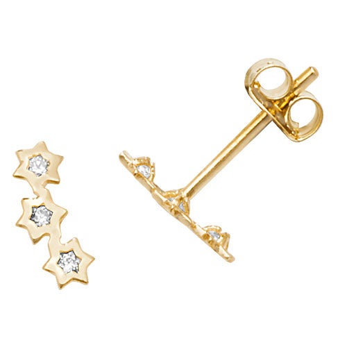 9Ct Gold Cz Constellation Studs - ES608