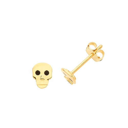 9Ct Gold Skull Studs - ES659