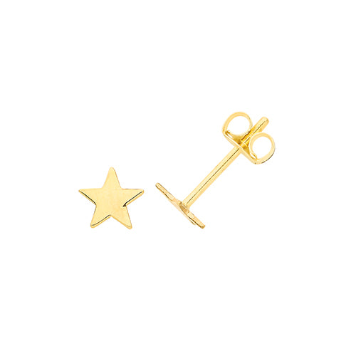 9Ct Gold Star Studs - ES701