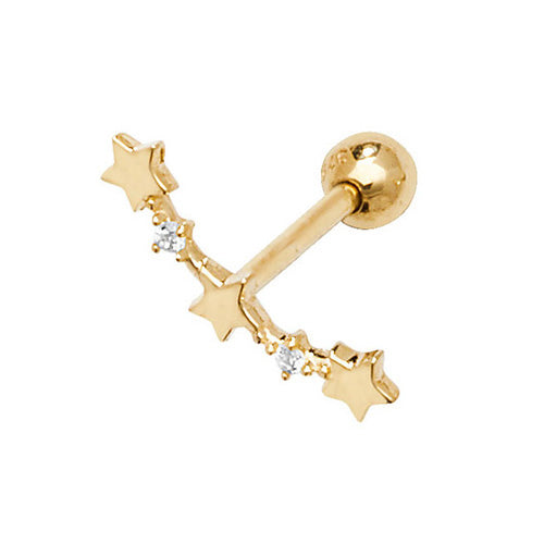 9Ct Gold Constellation Cartilage Stud - ES929P