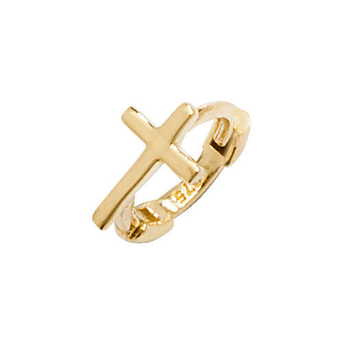 9Ct Gold Cross Cartilage Hoop - ES950