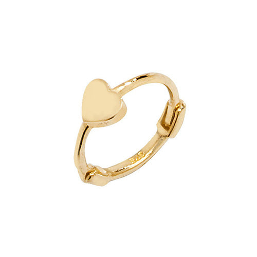 9Ct Gold Heart Cartilage Hoop - ES955