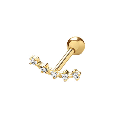 9Ct Gold Cz Constellation Cartilage Stud - ES988