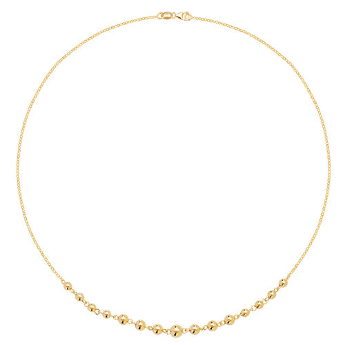 9ct Gold Beaded Necklet - NK366