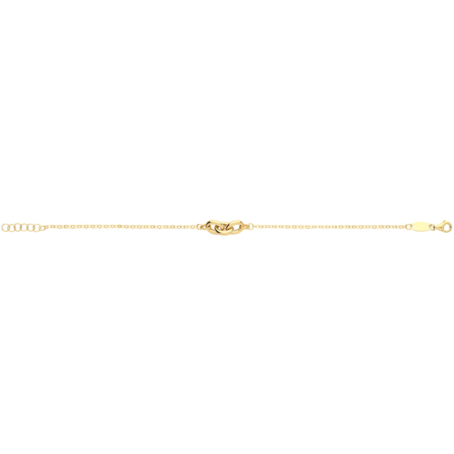9Ct Gold Triple Interlocking Circle Bracelet - NK372B