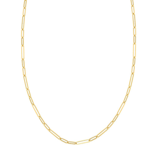9Ct Gold Paperclip Necklet - NK415