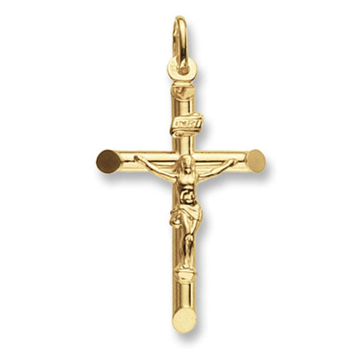 9ct Yellow Gold Hollow Crucifix - PN10