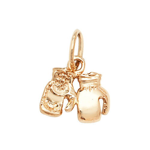 9ct Gold Double Boxing Glove Pendant PN1056