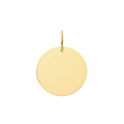 9ct Gold Disc Pendant - PN1197