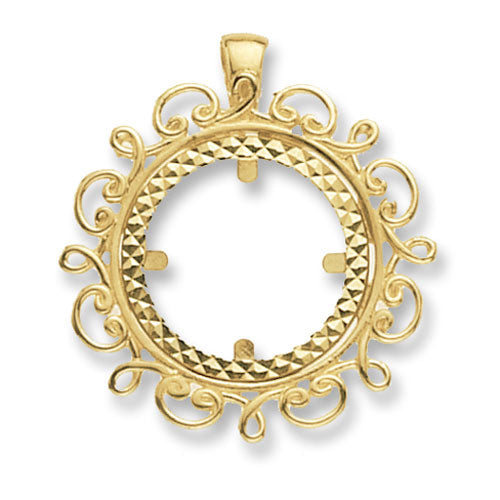 9ct Gold Full Coin Mount Pendant