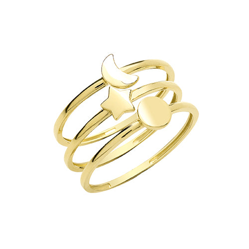 9Ct Gold Triple Band Ring RN1654