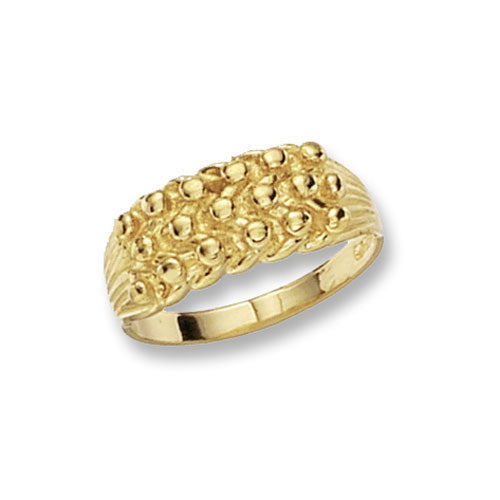 9Ct Gold 3 Row Keeper Ring - RN176