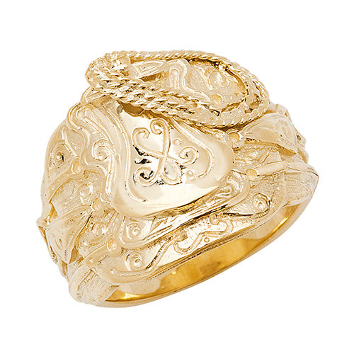 9Ct Gold Gents' Saddle Ring - RN288